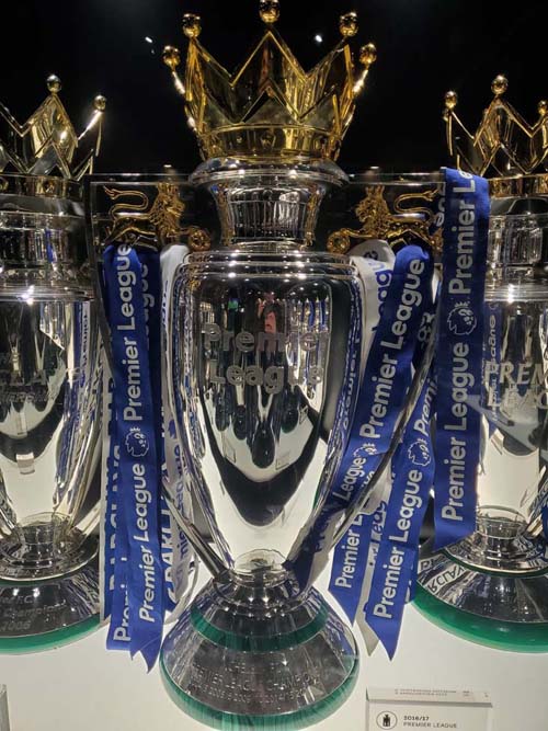 2016-17 Premier League Trophy, Trophy Room, Chelsea FC Museum, Stamford Bridge Stadium, Fulham, London, England, April 10, 2023