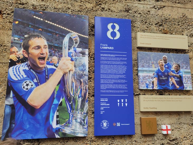 Frank Lampard Display, The Shed Wall, Stamford Bridge Stadium, Fulham, London, England, April 10, 2023