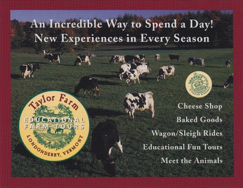 Postcard, Taylor Farm, 825 Route 11, Londonderry, Vermont