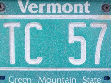 State of Vermont License Plate