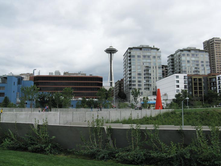 Space Needle From Olympic Sculpture Park, Belltown, Seattle, Washington