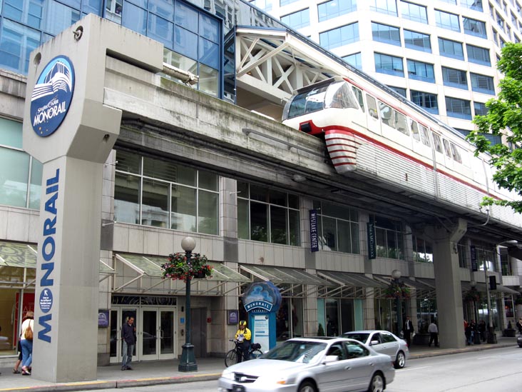Seattle Monorail From 5th Avenue and Pine Street, NW Corner, Seattle, Washington