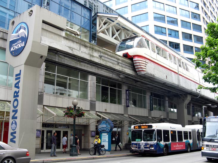 Seattle Monorail From 5th Avenue and Pine Street, NW Corner, Seattle, Washington