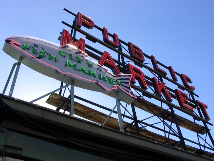 Pike Place Market Sign, Seattle, Washington