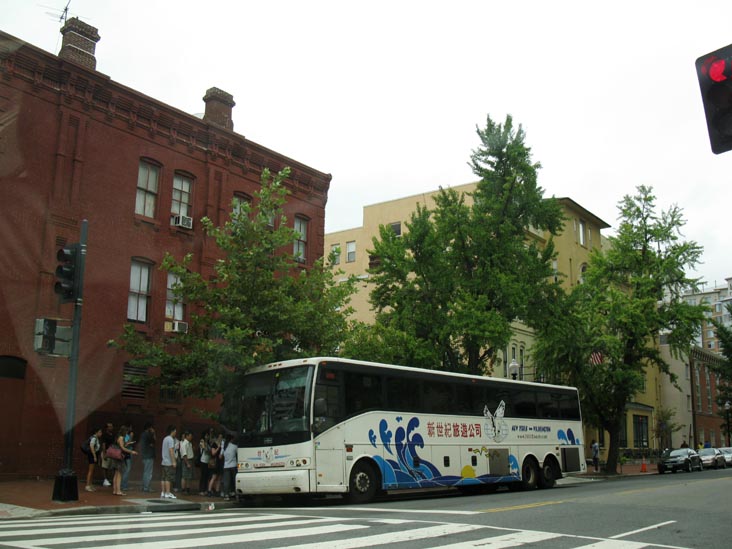New Century Travel Bus, 5th Street NW and H Street NW, NW Corner, Chinatown, Washington, D.C., August 15, 2010