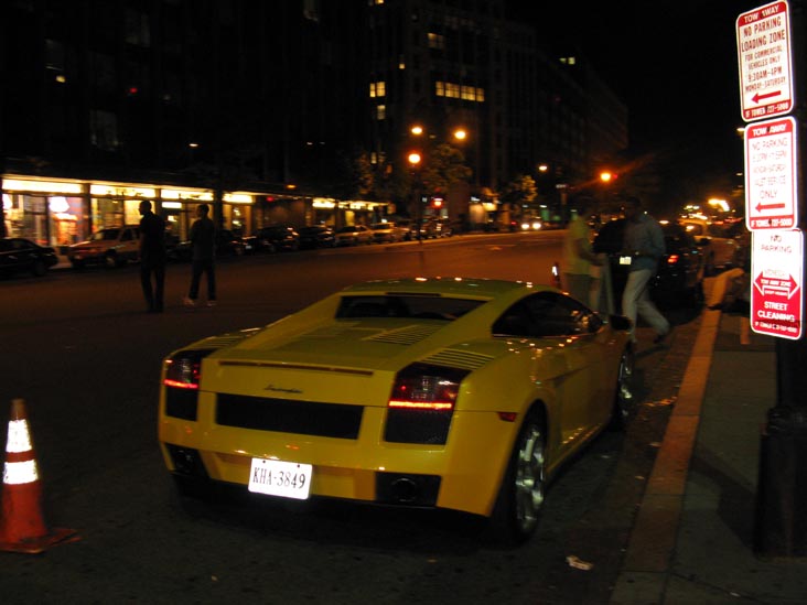 Lamborghini Outside Lucky Bar, 1221 Connecticut Avenue NW, Washington, D.C.