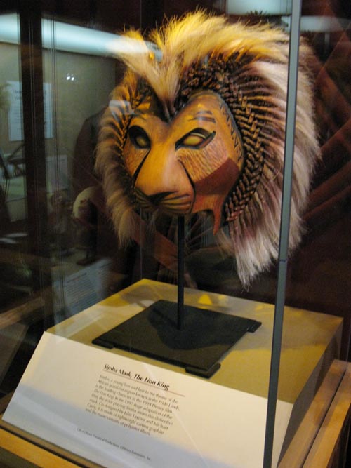 The Lion King Simba Mask, National Treasures of Popular Culture Exhibit, Third Floor West, Smithsonian National Museum of American History, National Mall, Washington, D.C.