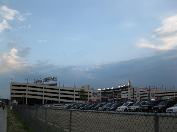 Nationals Park, 1500 South Capitol Street SE, View From 1st Street SE Between M Street and N Street, Washington, D.C., August 14, 2010