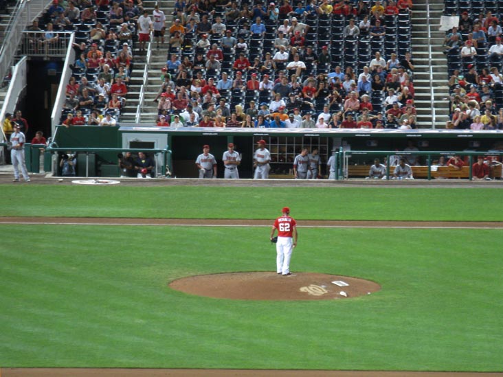 Joel Peralta Pitching, View From Section 238, Arizona Diamondbacks vs. Washington Nationals, Nationals Park, Washington, D.C., August 14, 2010