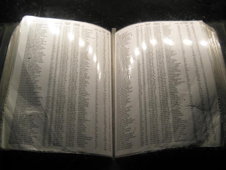 Directory of Names, Vietnam Veterans Memorial, National Mall, Washington, D.C.