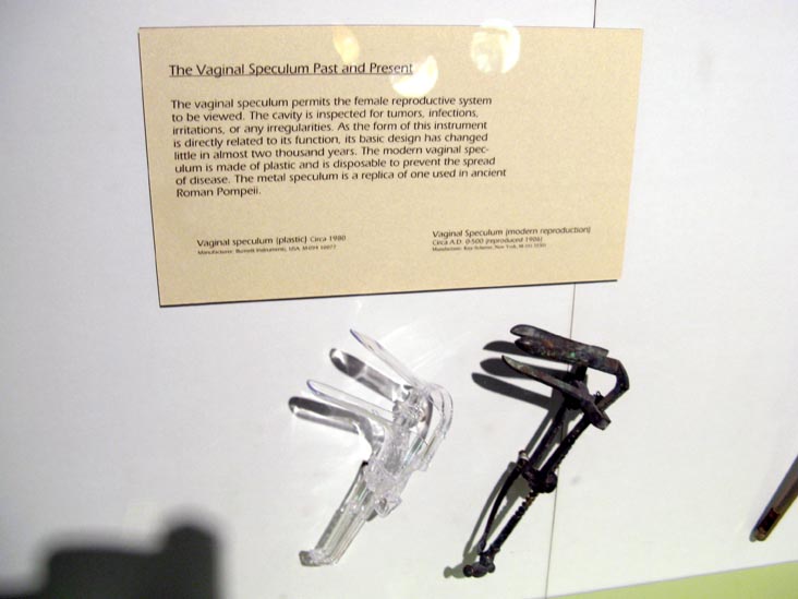 The Vaginal Speculum Past and Present, National Museum of Health and Medicine, Walter Reed Army Medical Center, 6900 Georgia Avenue NW, Washington, D.C.