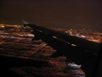 Flying over Brooklyn at Night