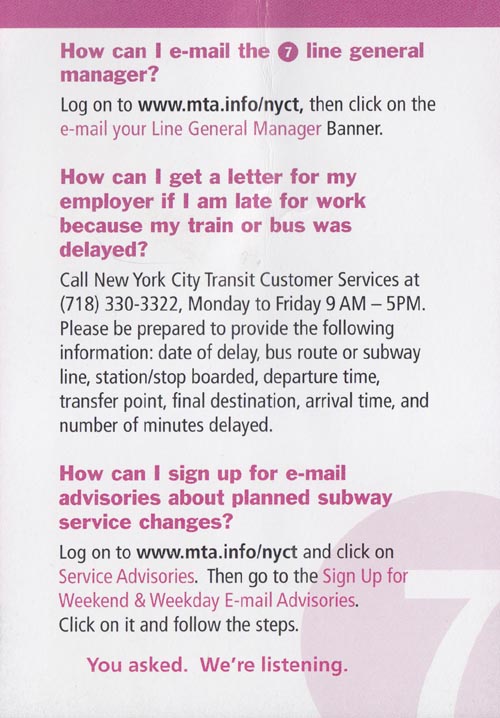 Ask Me MTA Brochure