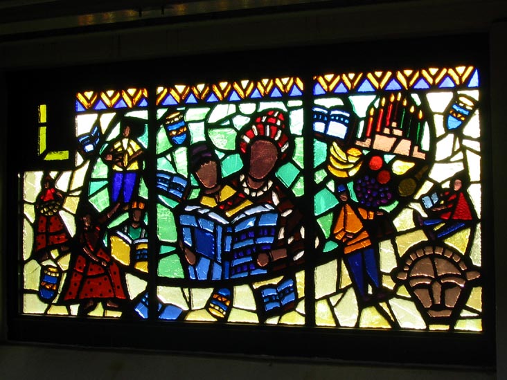 Yumi Heo Stained Glass Mural, 40th Street Station, Sunnyside, Queens