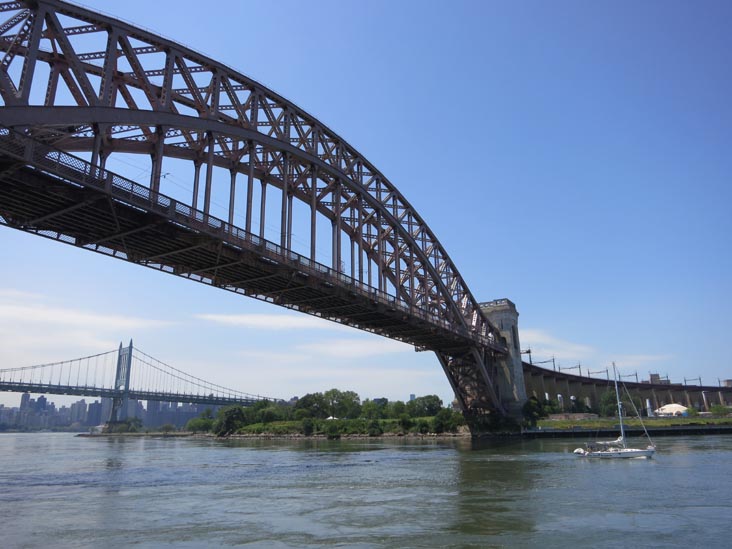 Hell Gate Bridge From Shore Boulevard, Astoria Park, Astoria, Queens, June 28, 2012