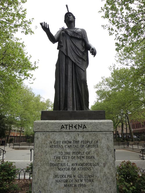 Athena Monument, Athens Square, Astoria, Queens, May 7, 2013