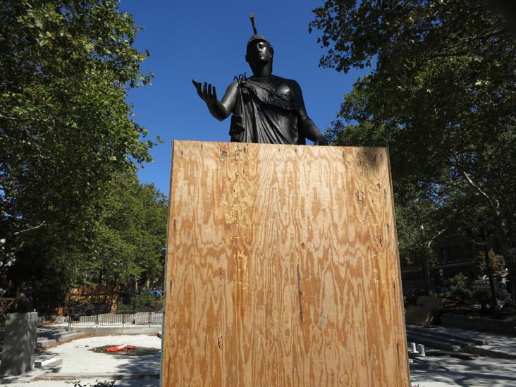 Athena Monument, Athens Square, Astoria, Queens, September 30, 2013