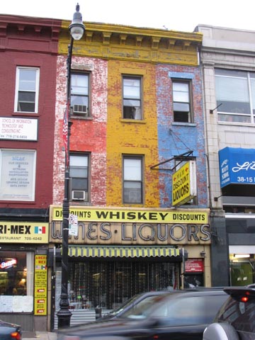M & M Discount Liquors, Broadway Near Steinway Street, Astoria, Queens, March 28, 2004
