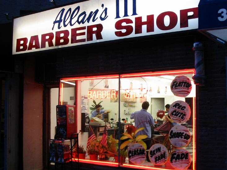 Allans III Barber Shop, 33-05 Ditmars Boulevard, Astoria, Queens, March 23, 2004