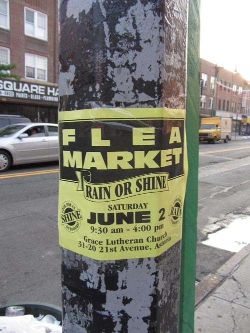 Flea Market Flier, Grace Lutheran Church, 31-20 21st Avenue, Astoria, Queens, May 28, 2012