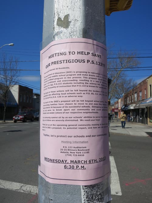 Flier, 23rd Avenue, Astoria, Queens, March 4, 2013