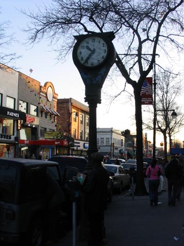 Sidewalk Clock, Steinway Street, Astoria, Queens, March 13, 2004