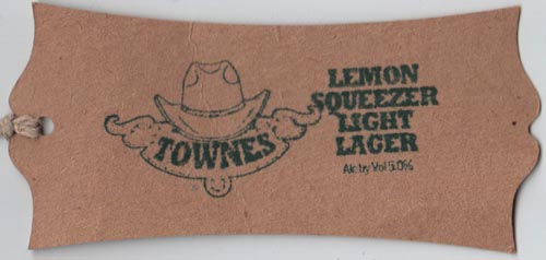 Townes Lemon Squeezer Light Lager Growler Tag, SingleCut Beersmiths, 19-33 37th Street, Astoria, Queens