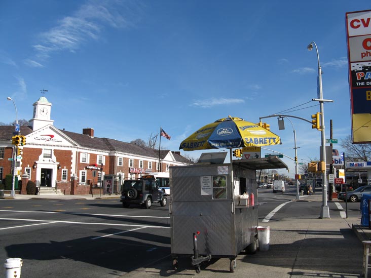 Hot Dog Cart, Northern Boulevard and Bell Boulevard, SW Corner, Bayside, Queens, January 4, 2010