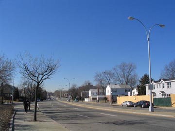 Union Turnpike Looking East From Stein Goldie Veterans Square, 252nd Street and Union Turnpike, SW Corner, Bellerose, Queens