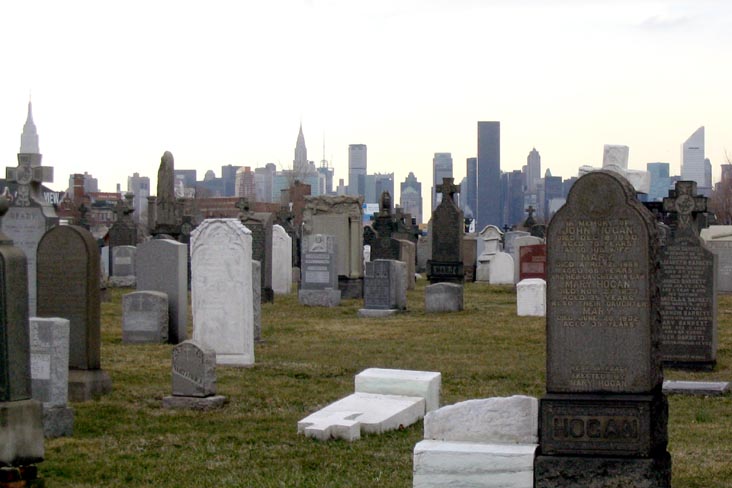 Manhattan Skyline from Calvary Cemetery, Queens
