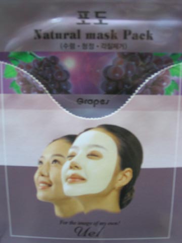 Grapes Natural Mask Pack: "For the image of my own," Banzai 99 Cent Plus Store, Flushing Mall, Flushing, Queens