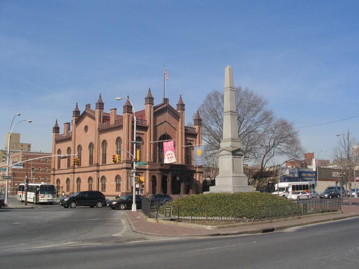 Civil War Memorial Obelisk, Flushing Town Hall, Linden Place, Flushing Greens, Flushing, Queens