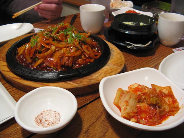 Jaeyuk Bokeum (Sliced Pork with Spicy House Sauce), Koki-Ri Restaurant, 144-18 Northern Boulevard, Flushing, Queens