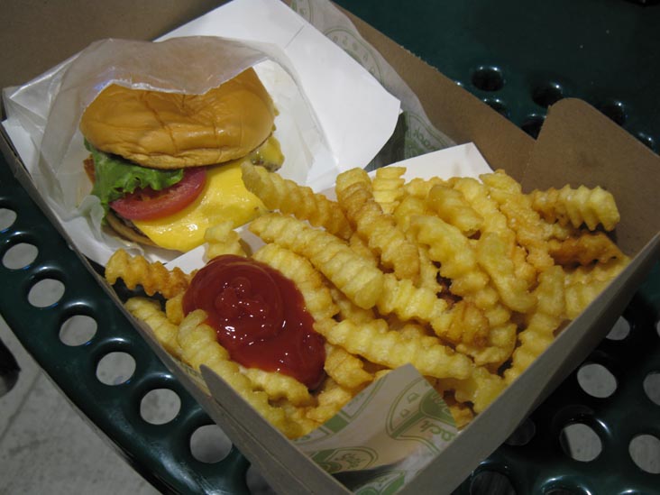 Shake Shack Burger and Fries, Citi Field, Flushing Meadows Corona Park, Queens, April 21, 2010