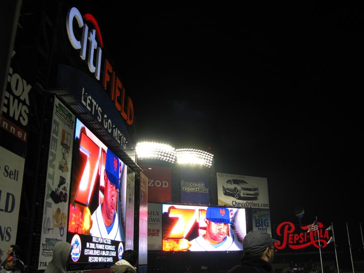 Francisco Rodriguez Introduction On Scoreboard, New York Mets vs. Philadelphia Phillies, Citi Field, Flushing Meadows Corona Park, Queens, May 6, 2009