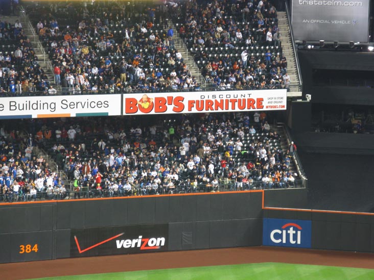 Left-Center Signage, New York Mets vs. Philadelphia Phillies, Citi Field, Flushing Meadows Corona Park, Queens, May 7, 2009