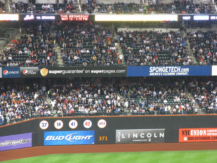 Left Field Signage, New York Mets vs. Philadelphia Phillies, Citi Field, Flushing Meadows Corona Park, Queens, May 7, 2009