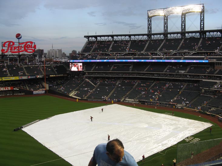 Tarp, View From Section 426, New York Mets vs. Philadelphia Phillies, Citi Field, Flushing Meadows Corona Park, Queens, August 21, 2009