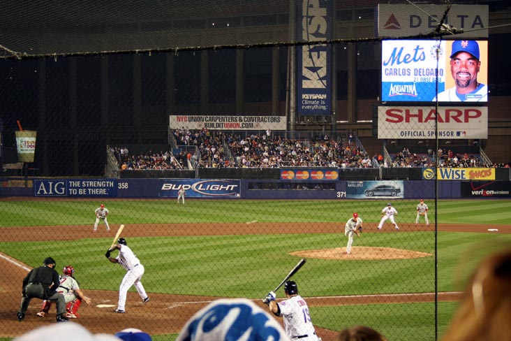 Carlos Delgado At Bat, New York Mets vs. Philadelphia Phillies, Shea Stadium, Flushing Meadows Corona Park, Queens, April 10, 2008
