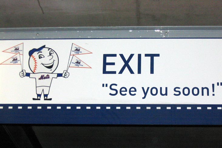Exit Sign, Shea Stadium, Flushing Meadows Corona Park, Queens, September 10, 2004