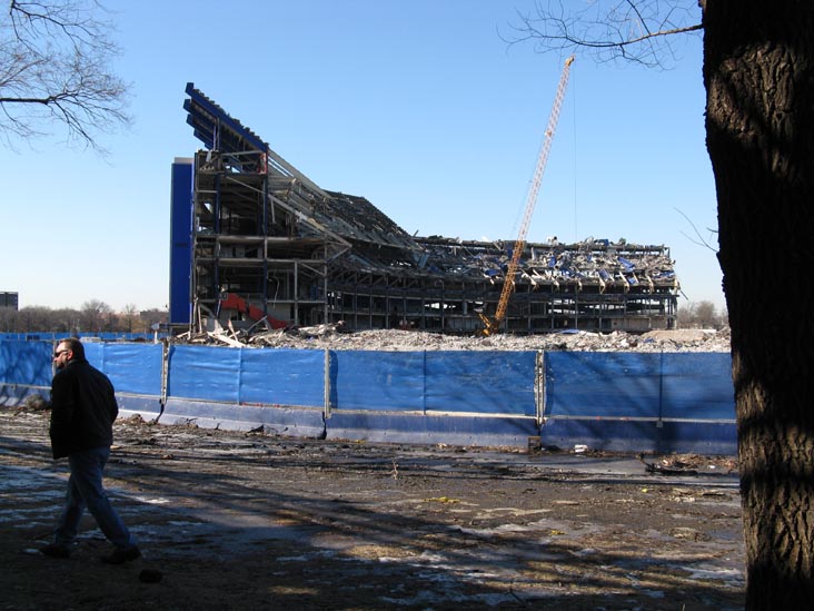 Shea Stadium Demolition, Flushing Meadows Corona Park, Queens, February 1, 2009
