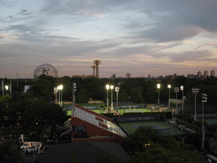 View From Arthur Ashe Stadium, US Open Night Session, Flushing Meadows Corona Park, Queens, August 31, 2011