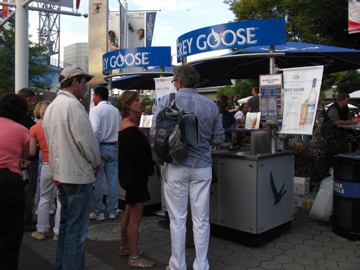 Grey Goose Concession, East Plaza Before US Open Night Session, Flushing Meadows Corona Park, Queens, September 3, 2009