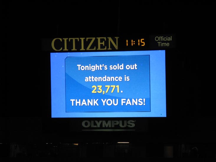 Attendance, Andy Roddick vs. Marc Gicquel, US Open Night Session, Arthur Ashe Stadium, Flushing Meadows Corona Park, Queens, September 3, 2009