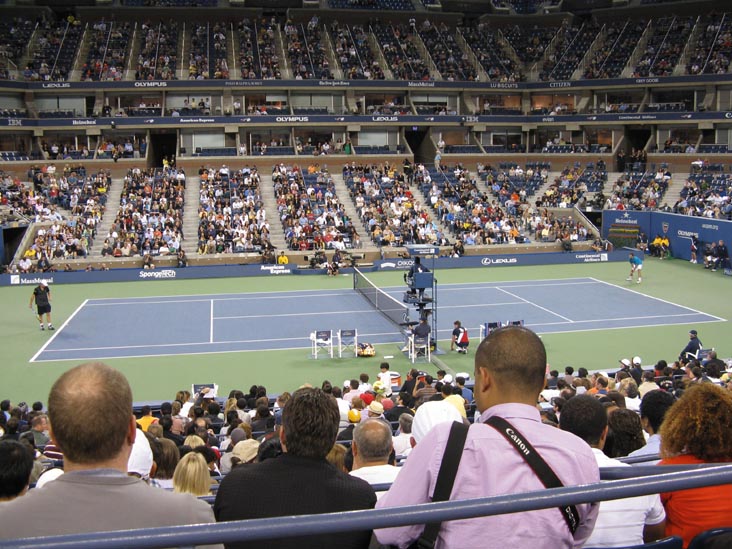 Andy Roddick vs. Marc Gicquel From Section 49, US Open Night Session, Arthur Ashe Stadium, Flushing Meadows Corona Park, Queens, September 3, 2009