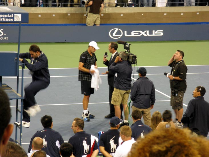 Andy Roddick Interview After Win Over Marc Gicquel, US Open Night Session, Arthur Ashe Stadium, Flushing Meadows Corona Park, Queens, September 3, 2009