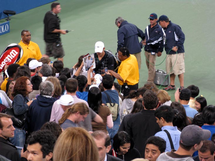 Andy Roddick Signing Autographs After Win Over Marc Gicquel, US Open Night Session, Arthur Ashe Stadium, Flushing Meadows Corona Park, Queens, September 3, 2009