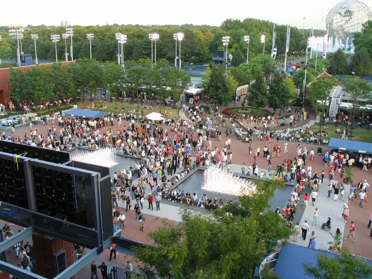 South Plaza From Arthur Ashe Stadium, US Open Night Session, Flushing Meadows Corona Park, Queens, September 5, 2007