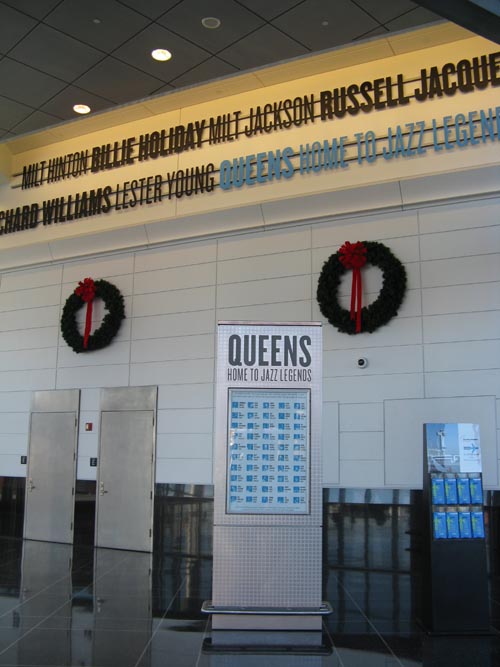 Queens Home To Jazz Legends Display, Jamaica AirTrain Station, Sutphin Boulevard and 94th Avenue, NW Corner, Jamaica, Queens, December 16, 2009