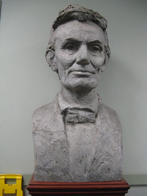 Lincoln Bust, First Floor, Queens Central Library, 89-11 Merrick Boulevard, Jamaica, Queens